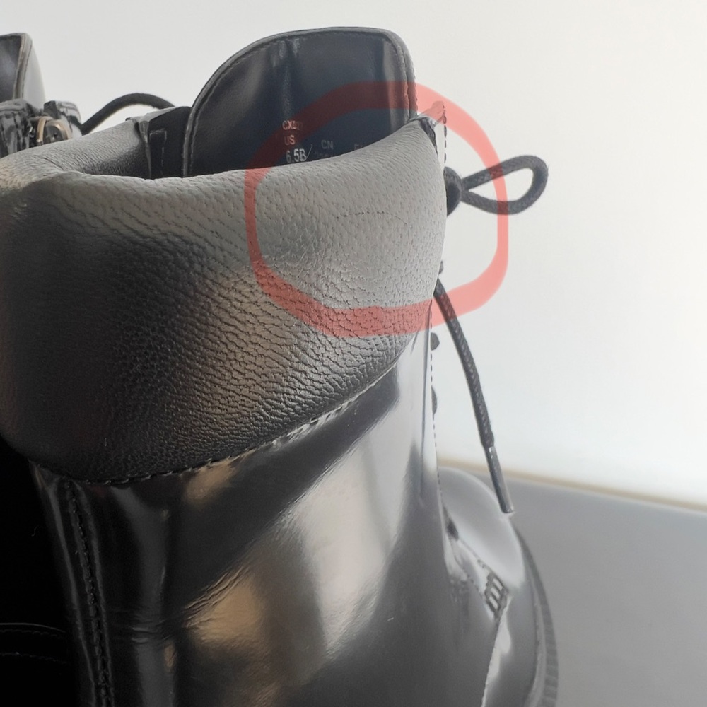 COACH Leighton Black High Shine Leather Ankle Boots size 6.5 NWOT - Picture 8 of 16